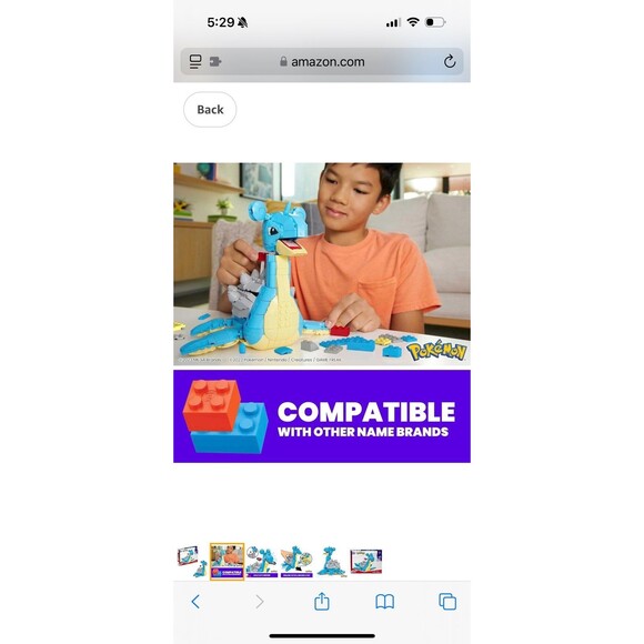 Sealed MEGA Pokemon Lapras Building Toy Kit with Action Figure - 527pcs - Picture 4 of 6